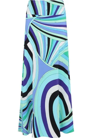 Emilio Pucci Nederdel, Dame, Flerfarvet, 2XS, Iride Mykonos Nederdel