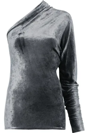 Rick Owens Bluser & Skjorter, Dame, Blå, L, Steel Top