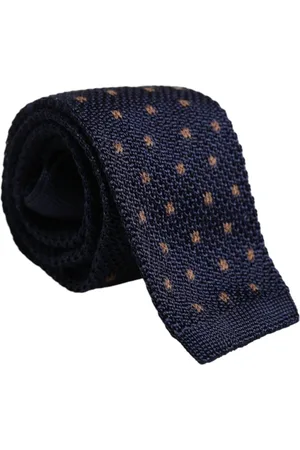 Dolce & Gabbana Tilbehør, Herre, Blå, ONE SIZE, Uld, Blå Polka Dot Silke Slips