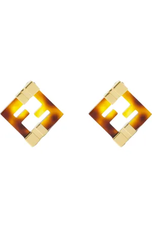 Fendi Tilbehør, Dame, Gul, ONE SIZE, Elegante Forever Øreringe