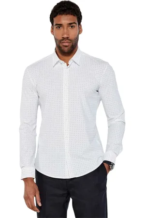 HUGO BOSS Skjorte, Herre, Hvid, S, Hvid Slim Fit Stretch Skjorte
