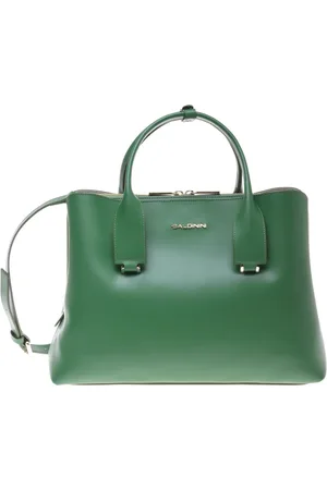 BALDININI Taske, Dame, Grøn, ONE SIZE, Uld, leather handbag