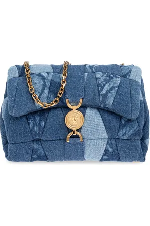 VERSACE Taske, Dame, Blå, ONE SIZE, Uld, Skuldertaske