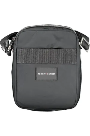 Tommy Hilfiger Taske, Herre, Sort, ONE SIZE, Uld, Sort skuldertaske med lynlåslukning