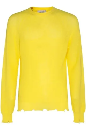 LANEUS Strik, Herre, Gul, L, Uld, Stilfulde Sweaters til enhver lejlighed
