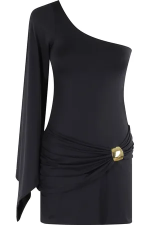 FEDERICA TOSI Kjole, Dame, Sort, S, Uld, Asymmetrisk Enskulders Juvelkjole