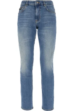 VERSACE Jeans, Herre, Blå, W33, Denim, Klassiske Denim Jeans til hverdagsbrug