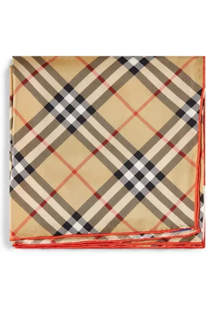 Burberry Tilbehør, Dame, , ONE SIZE, Silke Firkantet Tørklæde med Kontrastkanter