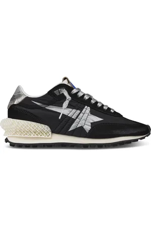 Golden Goose Sko, Dame, Sort, 36 EU, Læder, Sorte løbesko med stjernetryk