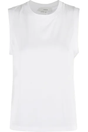 Vince Top, Dame, Hvid, S, Bomuld, Hvid Muscle Tank Top Crew Neck