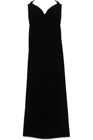 MUGLER Kjole, Dame, Sort, XS, Sort Velour Kjole