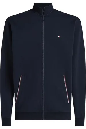 Tommy Hilfiger Sweathshirts & Hoodies, Herre, Blå, L, Interlock Pique Jakke