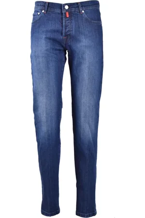 Kiton Jeans, Herre, Blå, W32, Denim, Klassiske Denim Jeans til Mænd