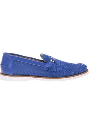 BALDININI Sko, Dame, Blå, 36 EU, perforated nubuck loafer