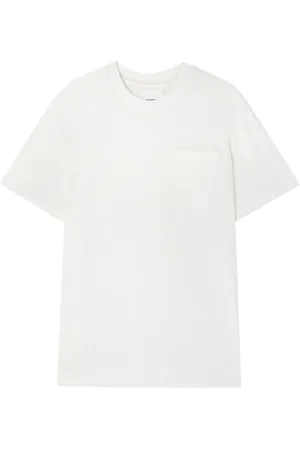 Jil Sander Top, Herre, Hvid, M, Bomuld, Pocket Optic T-Shirt
