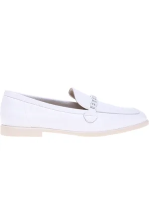 BALDININI Sko, Dame, Hvid, 37 1/2 EU, Loafer in tumbled leather