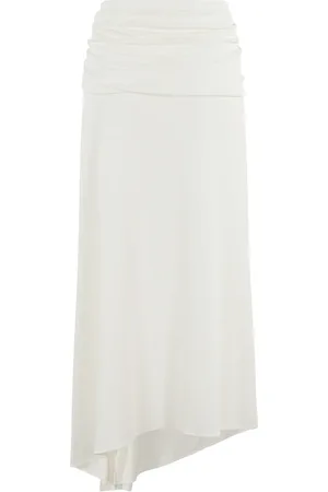 Andamane Nederdel, Dame, Hvid, 2XS, Draped Ivory Jersey Nederdel