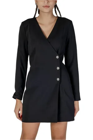 ONLY Kjole, Dame, Sort, S, Polyester, Sort Polyester Kort Kjole Efterår/Vinter Kollektion