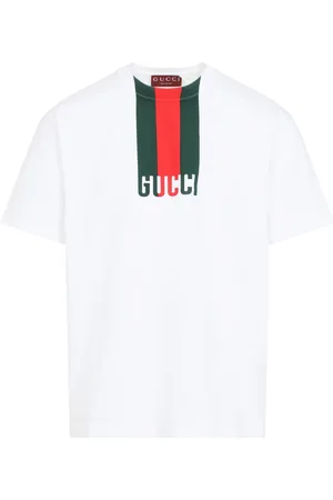 Gucci Top, Herre, Hvid, L, Uld, Stilfuld Web T-shirt