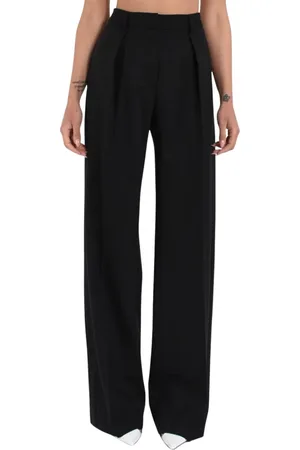Msgm Bukser, Dame, Sort, M, Uld, Straight wool blend trousers
