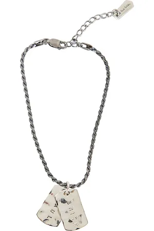 Paul Smith Tilbehør, Herre, Grå, ONE SIZE, Uld, Dobbelt Tag Herre Armbånd Stilfuld