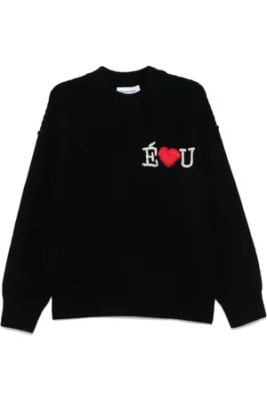 Etudes Strik, Herre, Sort, M, Uld, Herre Strik Rund Hals Sweater