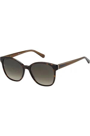 Tommy Hilfiger Tilbehør, Dame, Brun, 55 MM, Uld, Stilfulde Solbriller