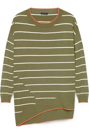 Fiorella rubino Strik, Dame, Grøn, M/L, Uld, Stribet Komfort Viskose Pullover