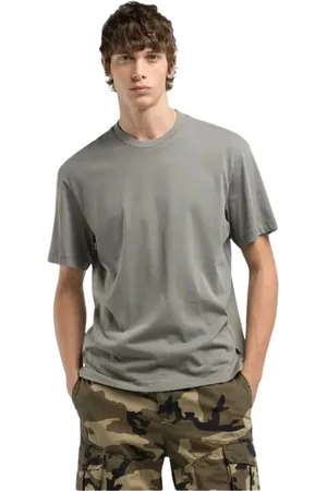 Replay Top, Herre, Grå, XL, Bomuld, Afslappet pasform bomuld jersey T-shirt