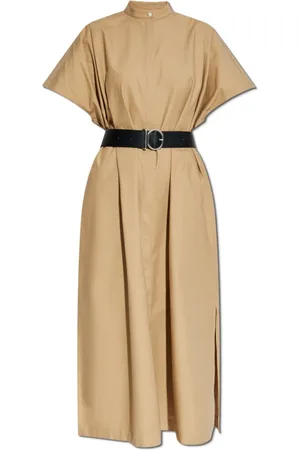 Jil Sander Kjole, Dame, Brun, S, Bomuld, Bomuldskjole