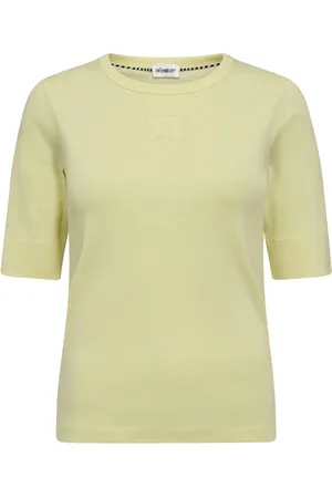 Co`Couture Strik, Dame, Gul, XL, Uld, Broderet Citrus T-shirt Top