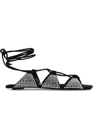 The Attico Sko, Dame, Sort, 40 EU, Uld, Stilfuld Sandal til Moderne Look