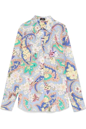 Etro Bluser & Skjorter, Dame, Flerfarvet, S, Blomstret skjorte