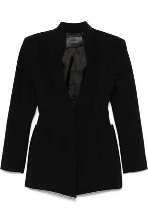 MUGLER Jakke, Dame, Sort, S, Skulpturel Sort Jakke