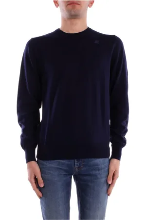 K-Way Strik, Herre, Blå, XL, Uld, Stilfulde Sweaters til Alle Sæsoner