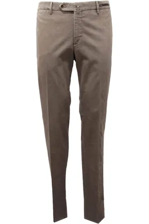PT01 Bukser, Herre, Brun, 3XL, Bomuld, Slim Fit Bomuld Bukser i Taupe