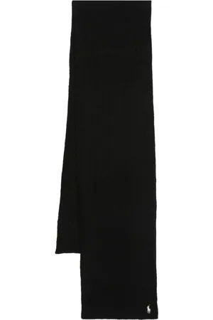 Ralph Lauren Tilbehør, Dame, Sort, ONE SIZE, Uld, Sort Vinter Tørklæde Casual Stil