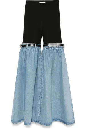 COPERNI Jeans, Dame, Blå, XS, Sort Elastisk Taljebånd Jeans