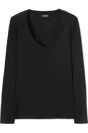 Dondup Top, Dame, Sort, M, Uld, Stilfulde T-shirts til Mænd og Kvinder