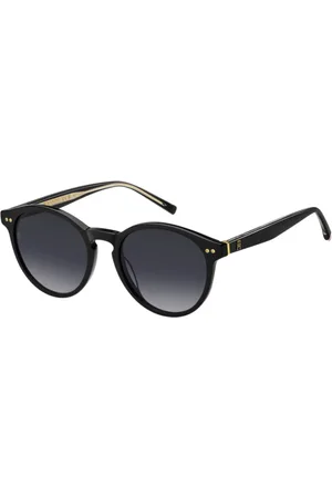 Tommy Hilfiger Tilbehør, Dame, Sort, 52 MM, Sort/Grå Solbriller