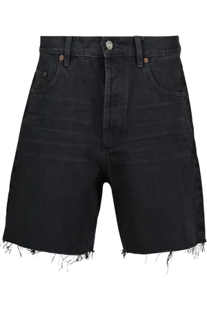 Saint Laurent Shorts, Dame, Sort, W26, Denim, Sort Denim Bermuda Shorts Forår-Sommer 2025