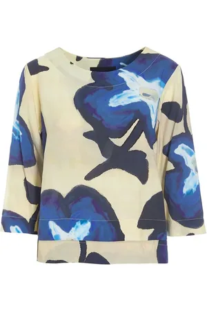 Bitte Kai Rand Bluser & Skjorter, Dame, Blå, M, Blå Kornblomst Lagdelt Bluse