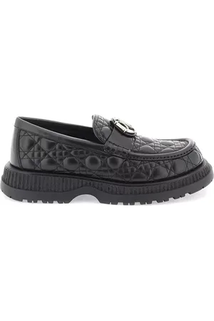 Dior Sko, Dame, Sort, 43 EU, Uld, Stilfulde Cannage Loafer Sko