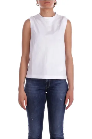 K-Way Top, Dame, Hvid, M, Bomuld, Hvid Logo Front T-shirt Regular Fit