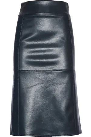 Max Mara Nederdel, Dame, Blå, XS, Blå Flared Midi Nederdel med Slids