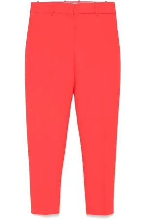 ERMANNO SCERVINO Bukser, Dame, Rød, 2XS, Uld, Stilfulde Crepe Bukser til Kvinder