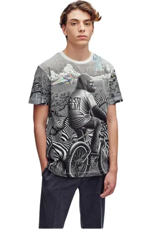 Custo Barcelona Top, Herre, Flerfarvet, M, Vildt Drømmescene T-shirt