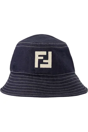Fendi Tilbehør, Herre, Blå, L, Bomuld, Blå Rå Bomuld Logo Broderede Jeans