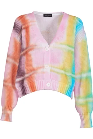 Roberto Collina Strik, Dame, Flerfarvet, S, Uld, Stilfulde Cardigan Costa Sweaters