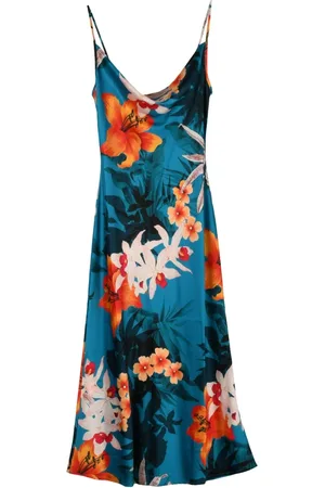 Guess Kjole, Dame, Flerfarvet, XS, Polyester, Lang kjole med underkjole, polyester